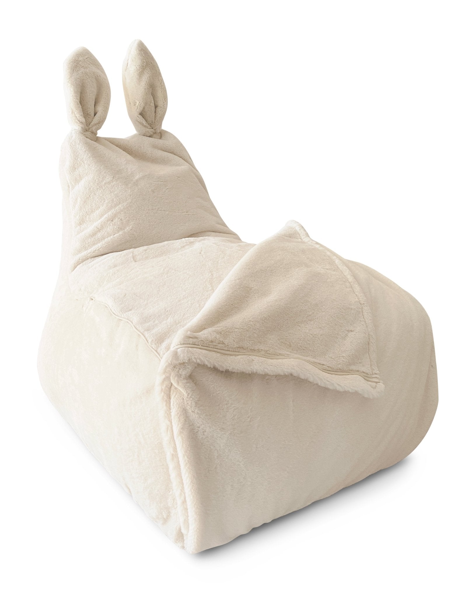 BUNNY L Bean Bag, Fur, Beige - Scandinavian Stories by Marton