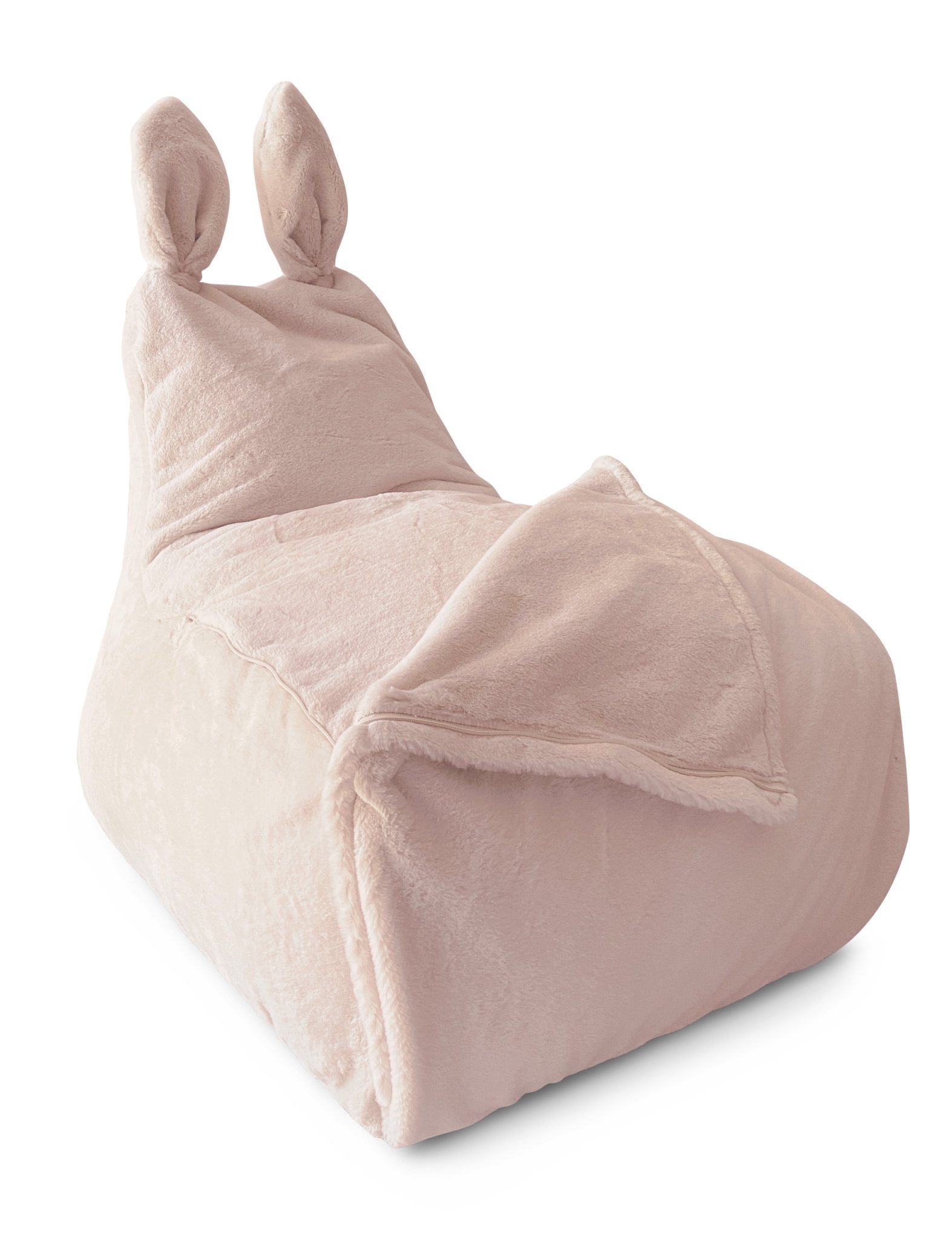 BUNNY L Bean Bag, Fur, Dark Grey - Scandinavian Stories by Marton