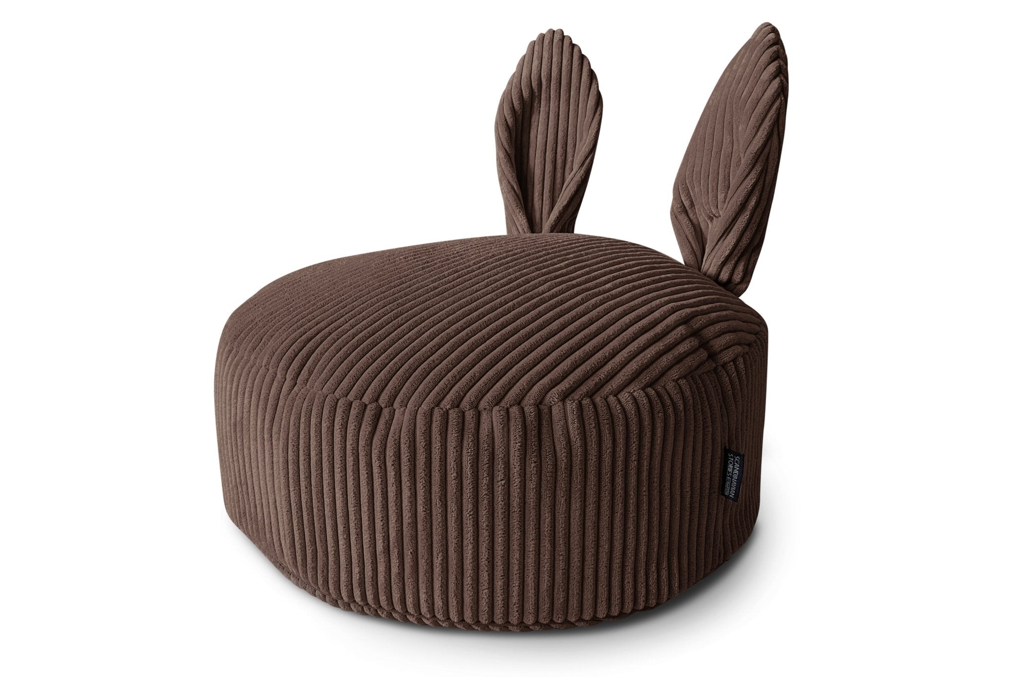 BUNNY Pouf Bean Bag, Corduroy, Dark Grey - Scandinavian Stories by Marton