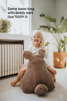 BUNNY S Bean Bag, Corduroy Dark Grey - Scandinavian Stories by Marton