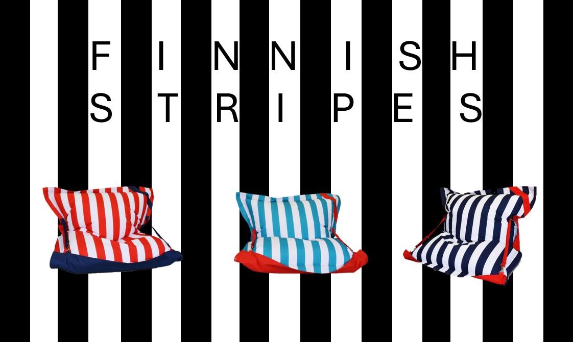 FINNISH STRIPES Dark Blue White Kids - Scandinavian Stories by Marton