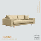 HELSINKI 4 - seater sofa/single bed Exclusive Corduroy, Dark Beige removable & washable covers - Scandinavian Stories by Marton