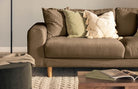 HELSINKI L - shaped sofa/single bed, Chenille, Beige removable & washable - Scandinavian Stories by Marton