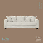 LUND 3 - seater Sofa, Off - White Corduroy, removable & washable cover - Scandinavian Stories by Marton