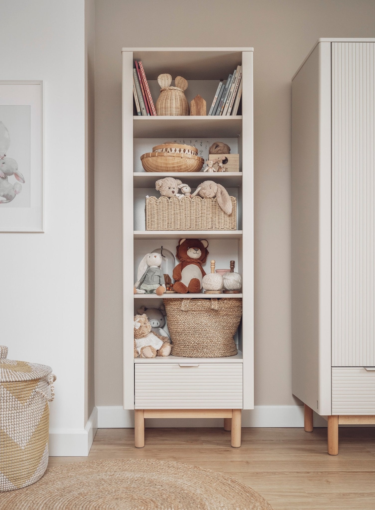 Maja Bookcase high, White color - Scandinavian Stories by Marton