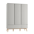 Saga 3-door wardrobe + 2 drawer wardrobe Grey color - Scandinavian Stories by Marton