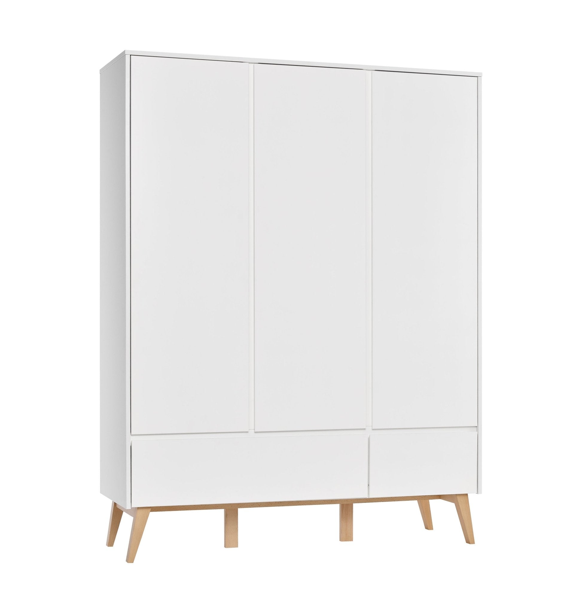 Saga 3-door wardrobe + 2 drawer wardrobe White color - Scandinavian Stories by Marton