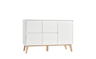 Saga 4-chest of drawer + 1 door White color - Scandinavian Stories by Marton