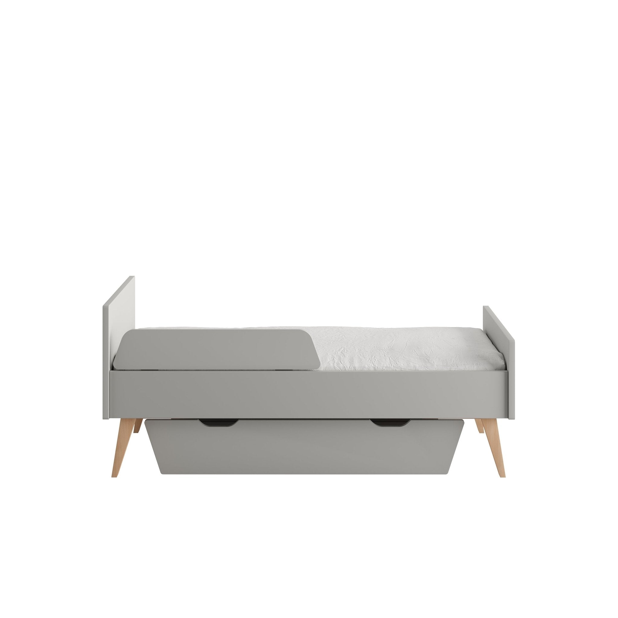 Saga Bed/Cot, 3 growing functions 140 x 70 cm Grey color - Scandinavian Stories by Marton