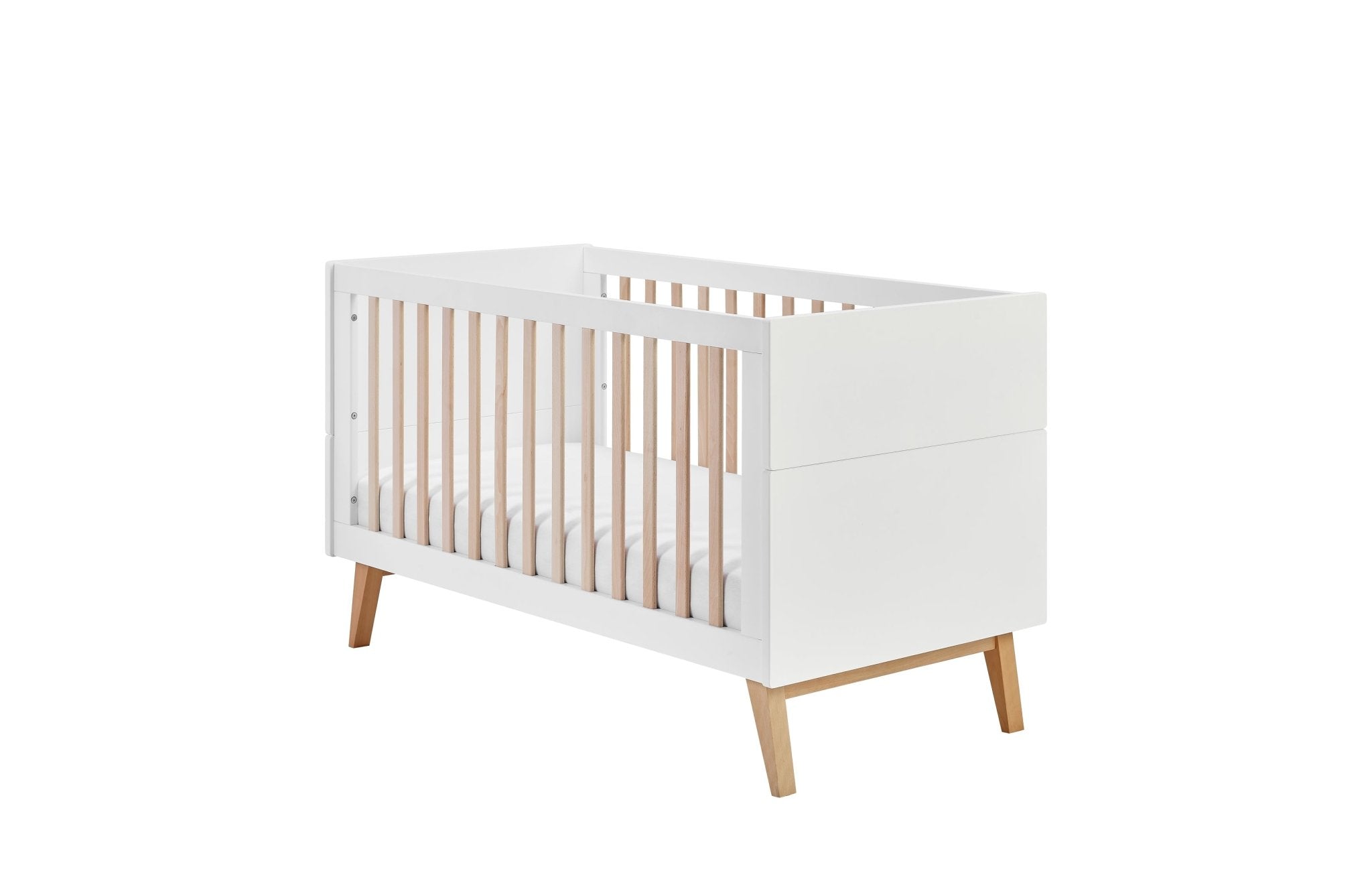 Saga Bed/Cot, 3 growing functions 140 x 70 cm White color - Scandinavian Stories by Marton