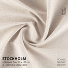 STOCKHOLM L - Shaped sofa/single bed Chenille Beige removable & washable cover - Scandinavian Stories by Marton