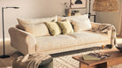 TURKU 4 - seater sofa/single bed Exclusive Corduroy, Dark Beige removable & washable covers - Scandinavian Stories by Marton