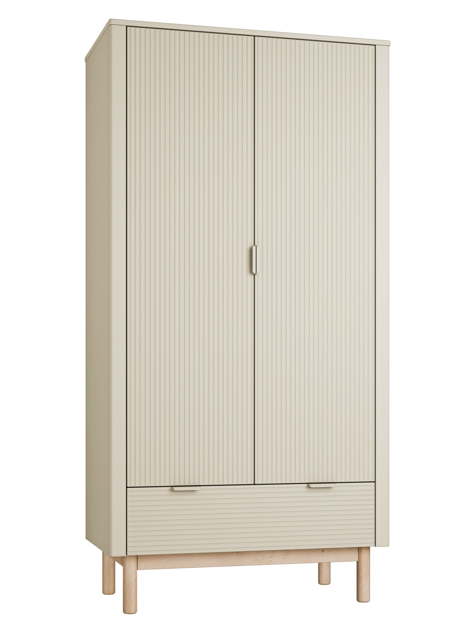 Maja 2-door wardrobe + 1 drawer wardrobe Champagne color - Scandinavian Stories by Marton