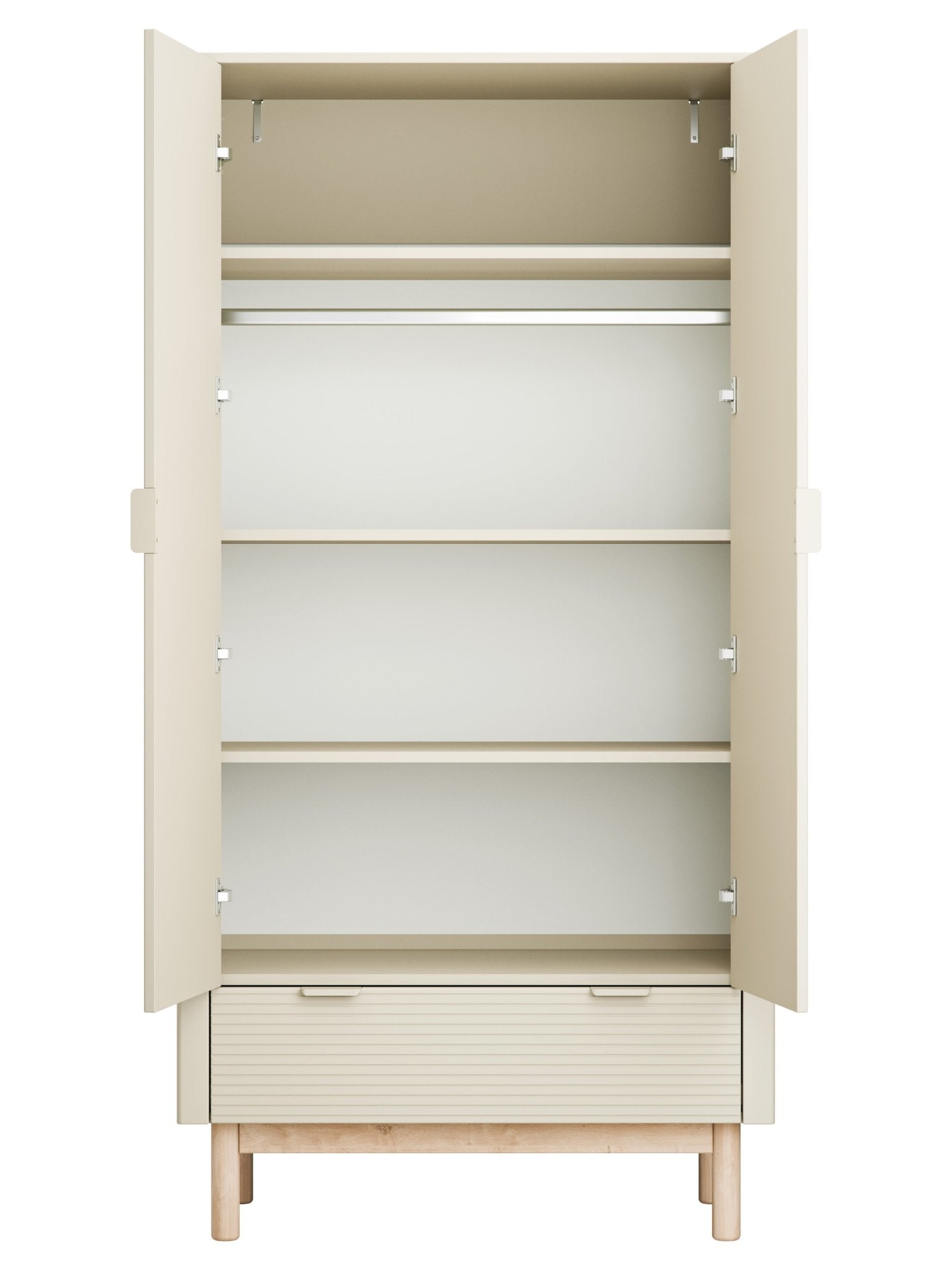 Maja 2-door wardrobe + 1 drawer wardrobe Champagne color - Scandinavian Stories by Marton