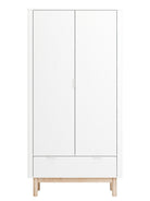 Maja 2-door wardrobe + 1 drawer wardrobe White color - Scandinavian Stories by Marton