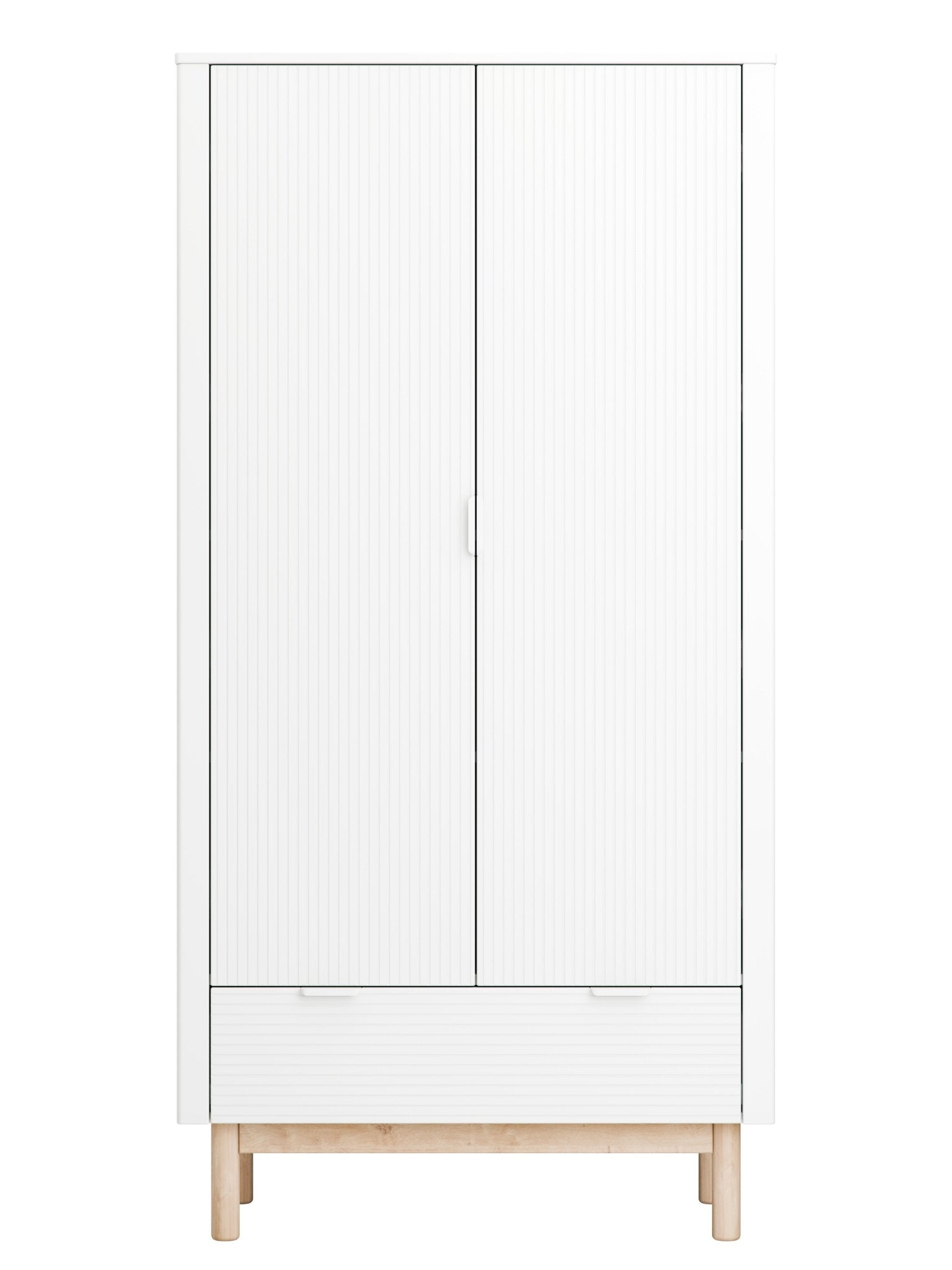 Maja 2-door wardrobe + 1 drawer wardrobe White color - Scandinavian Stories by Marton