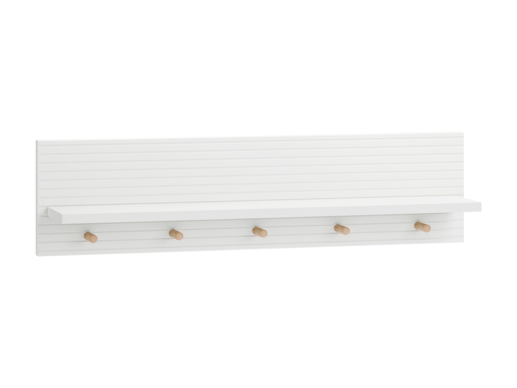 Maja wall shelf, knob rack White color - Scandinavian Stories by Marton